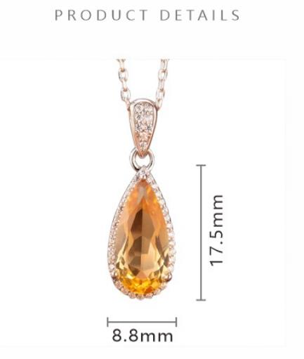 S925 Sterling Silver Gemstone Jewelry With A Unique Teardrop Shape
